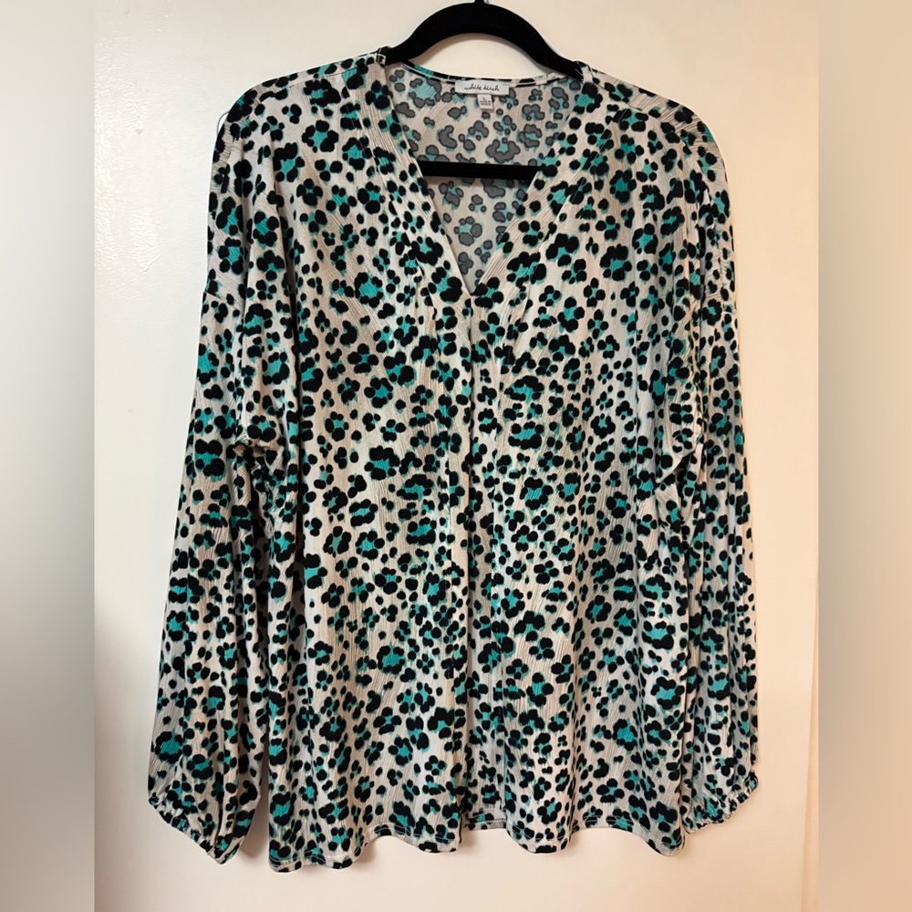 White Birch Stylish Leopard Print Women's Top